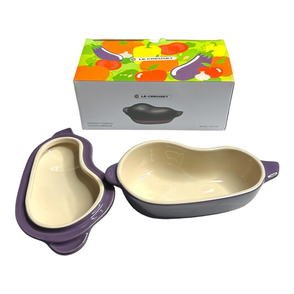 Le Creuset Kitchen Le Creuset Stoneware Eggplant Casserole Cocotte